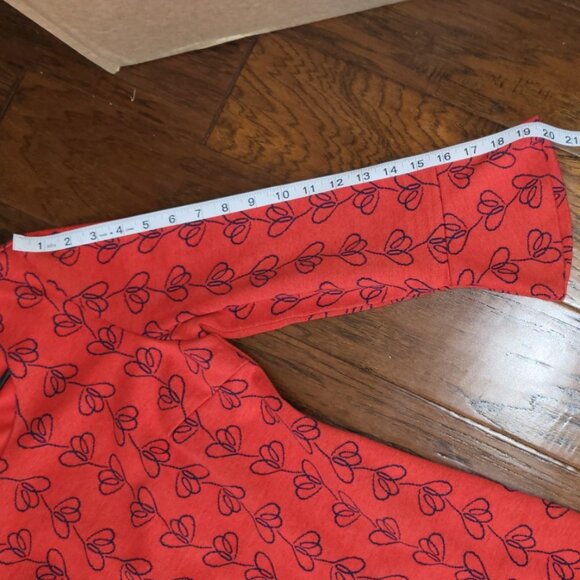 Boden Newlyn Jersey Jacquard Dress Cotton Blend Red & Navy Sz 8L - Picture 16 of 16